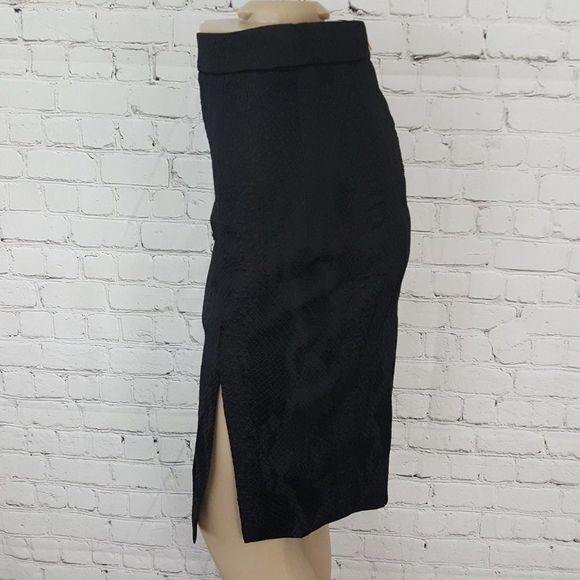 ALTUZARRA Target Black Snakeskin Pencil Skirt 2 - Picture 4 of 7